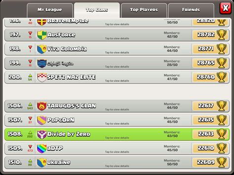 Clash of Clans Clannamen.